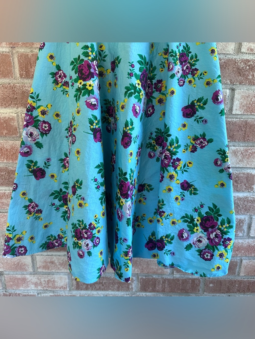 Hell Bunny Vixen Halter Pin Up Rockabilly Dress Retro Floral Women’s Small Blue - Picture 4 of 8